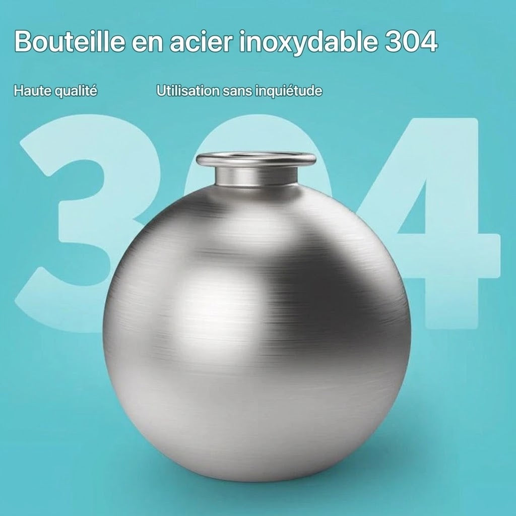 Gourde inox pour chien Snoofy, coloris disponibles bleu et rose